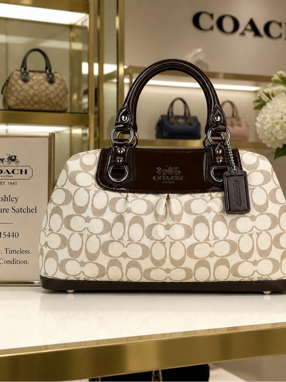 Y2K COACH Ashley Signature Satchel F15440 Rare Find, Classic, Timeless